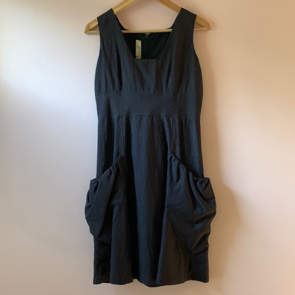 Local designer Lisa Rietz lined big pocket dress